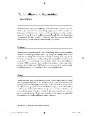 Nationalism and Separatism