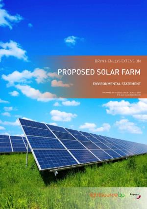 Proposed Solar Farm