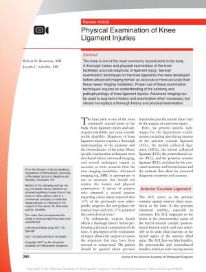 Physical Examination of Knee Ligament Injuries..Pdf