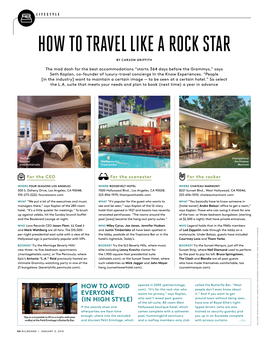 How to Travel Like a Rock Star