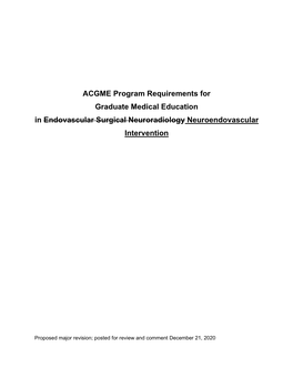 Common Program Requirements