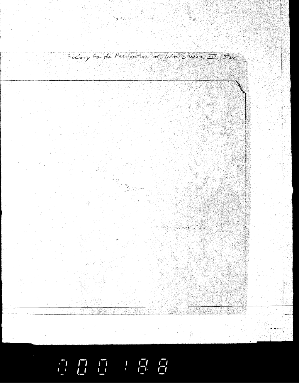 Folder 10 Society for the Prevention of World War