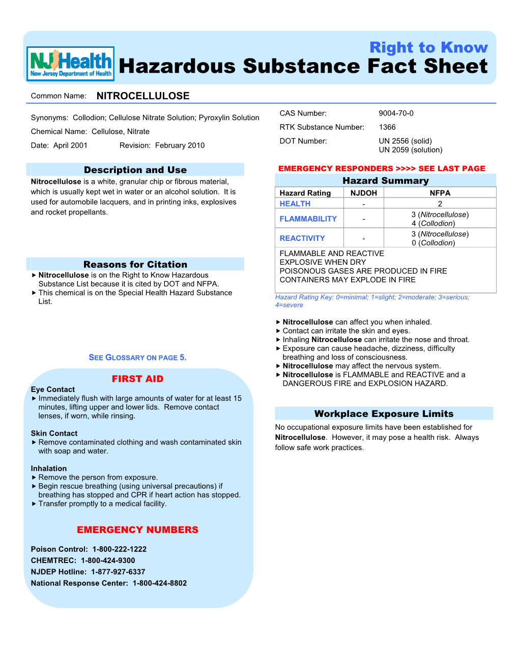 Hazardous Substance Fact Sheet