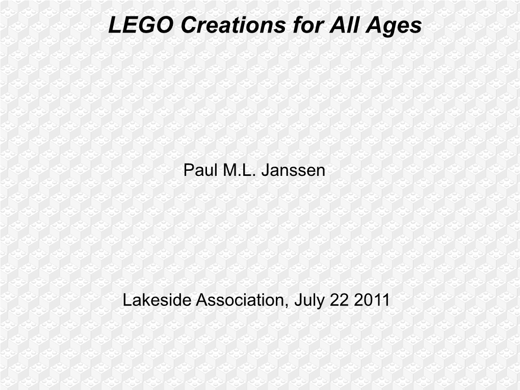 LEGO Creations for All Ages