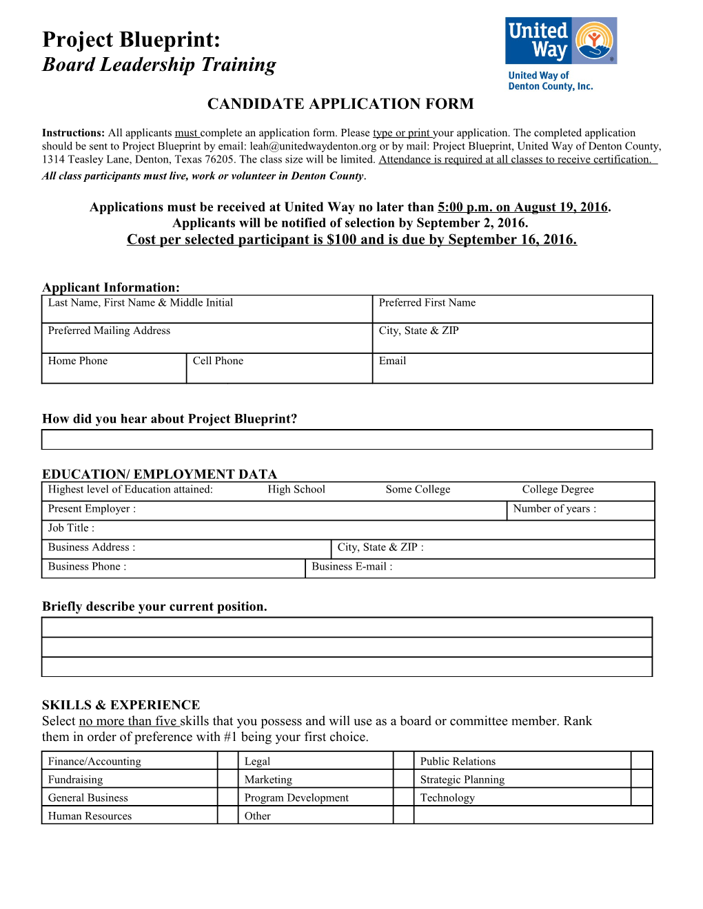 Candidate Application Form s1