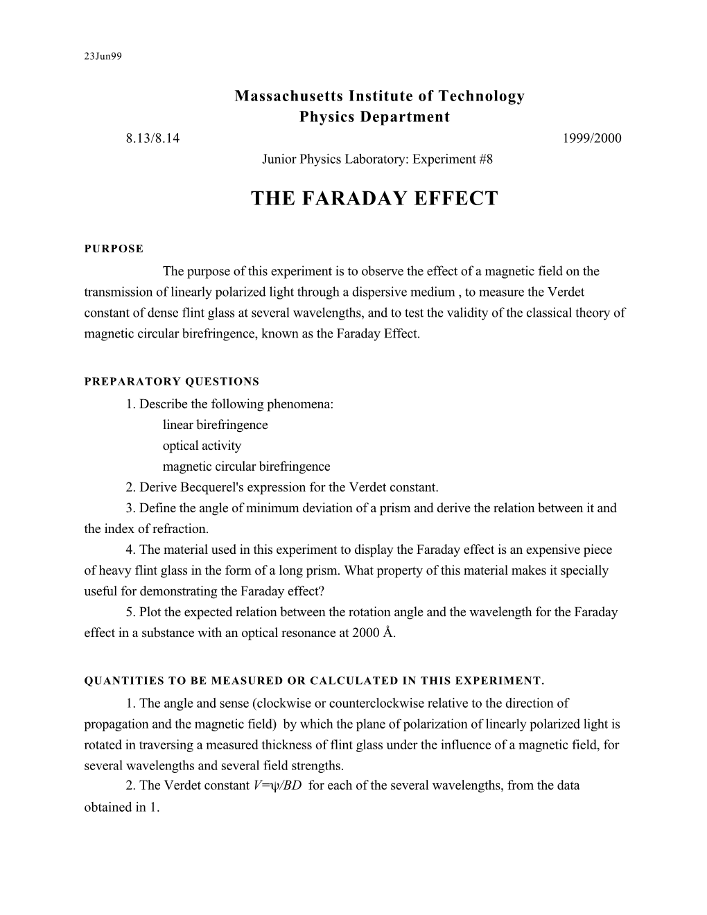 The Faraday Effect