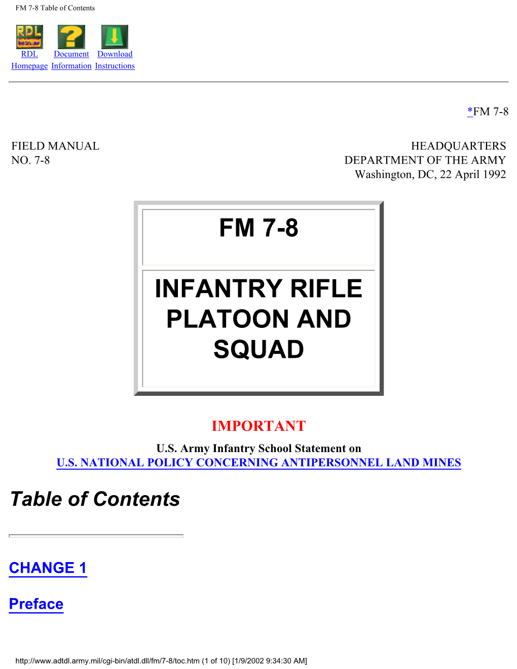 Infantry Rifle Platoon and Squad