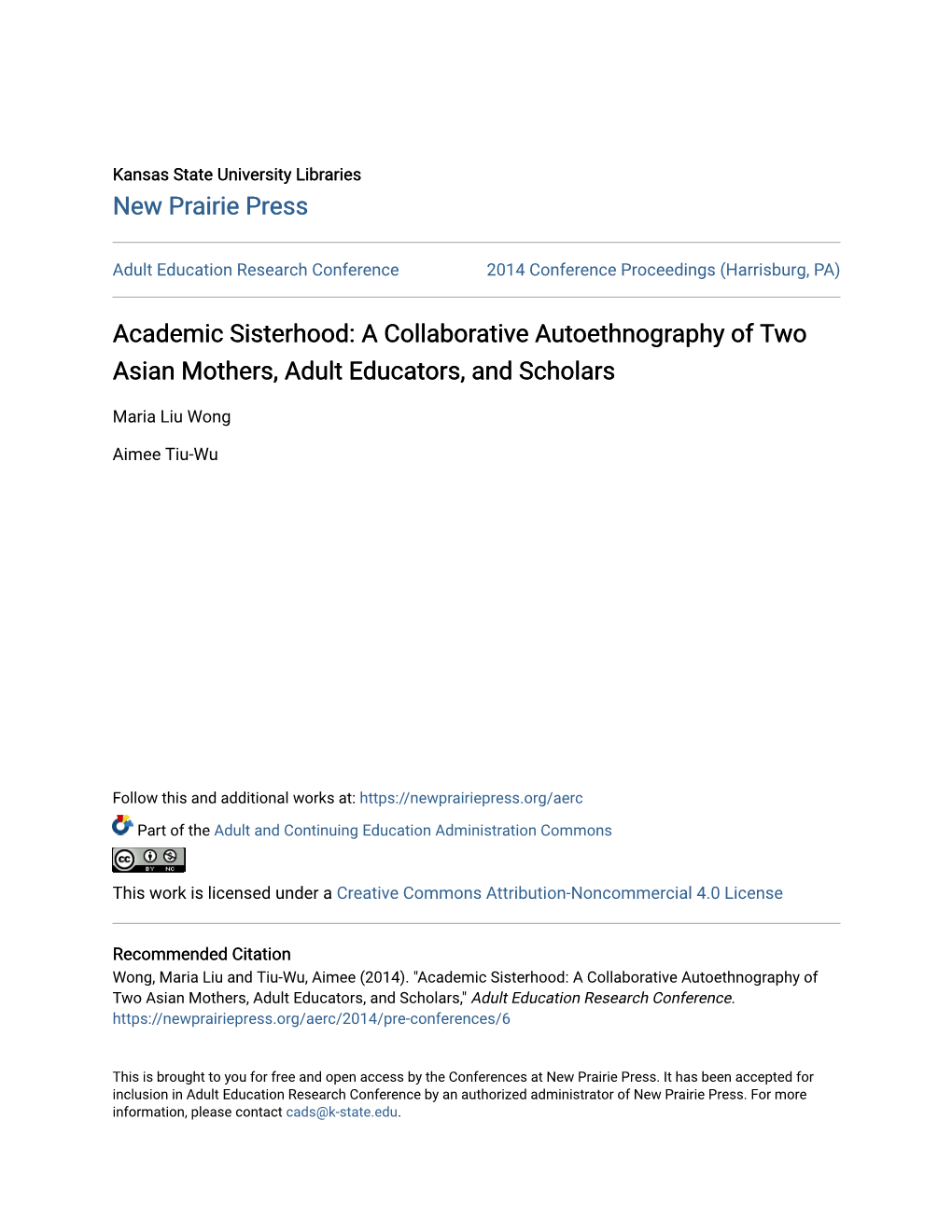 A Collaborative Autoethnography of Two Asian Mothers, Adult Educators, and Scholars