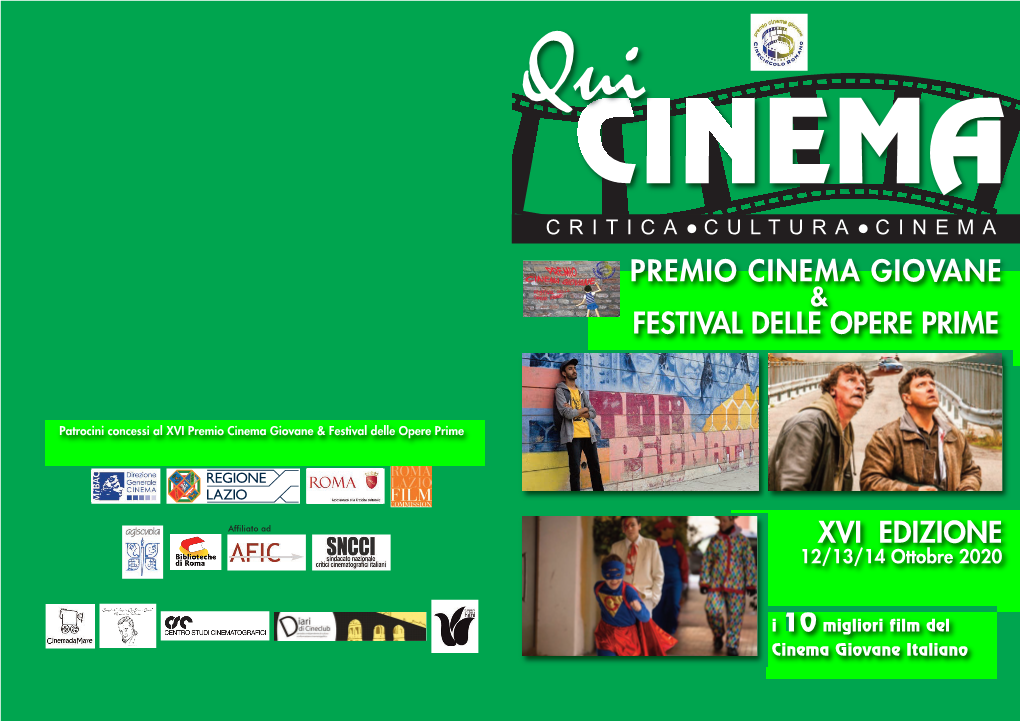 Xvi Edizione Premio Cinema Giovane Festival Delle