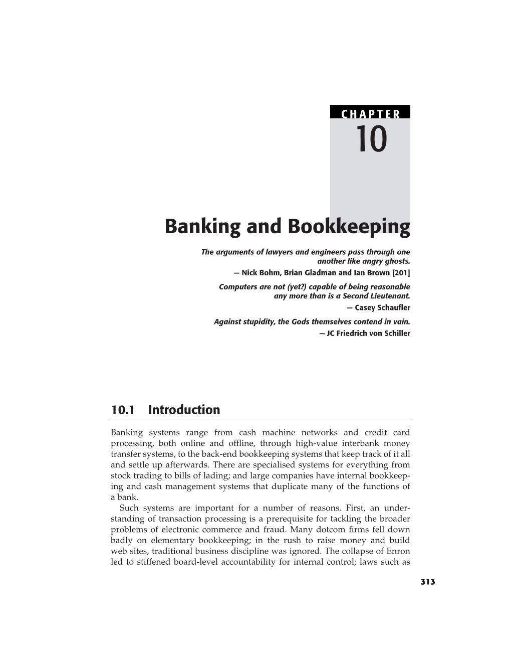 Banking and Bookkeeping