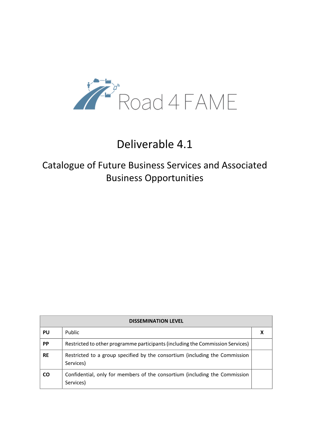 Road4fame Catalogue of Business Models