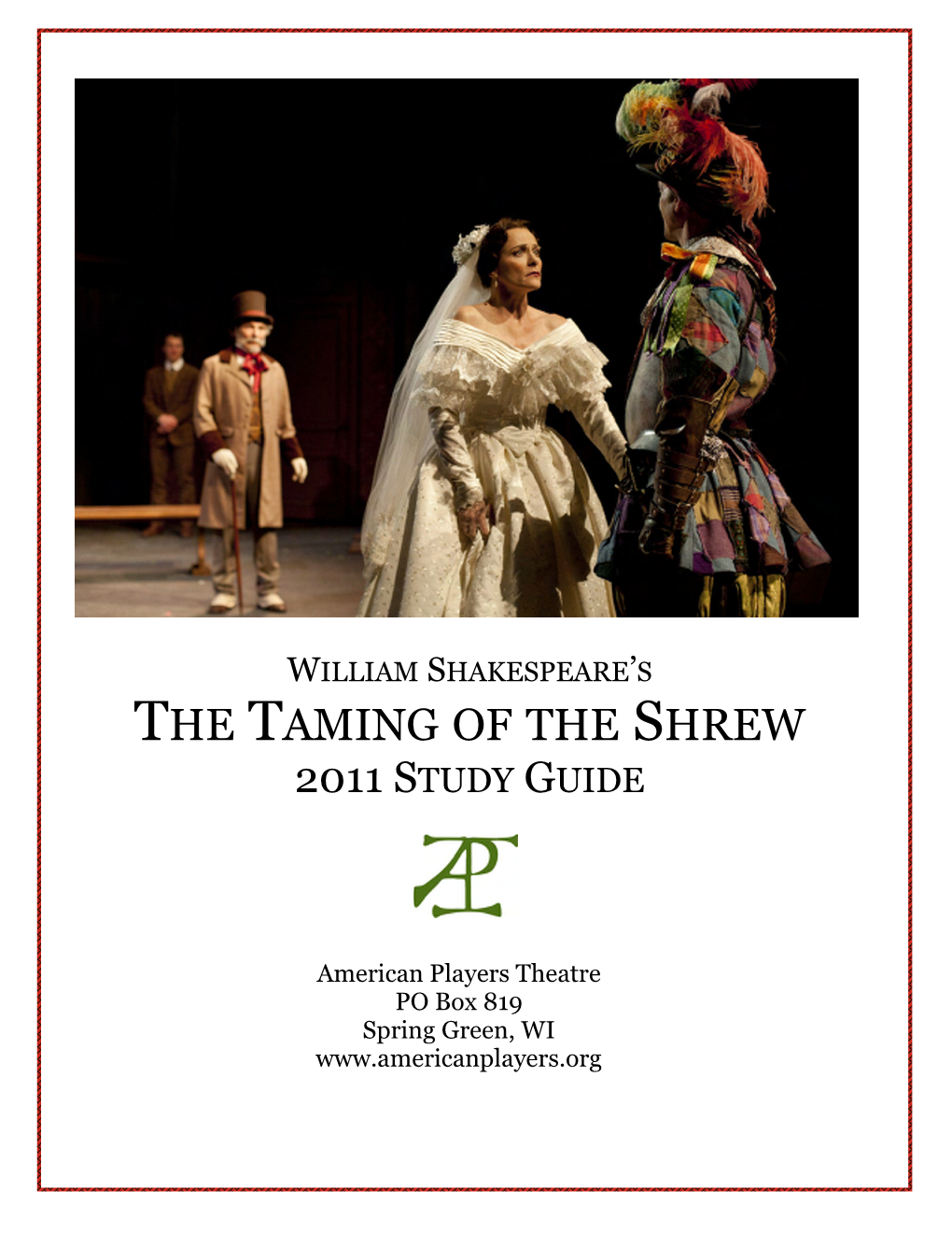 The Taming of the Shrew 2011 Study Guide