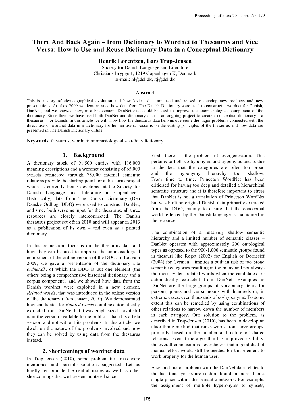 From Dictionary to Wordnet to Thesaurus and Vice Versa