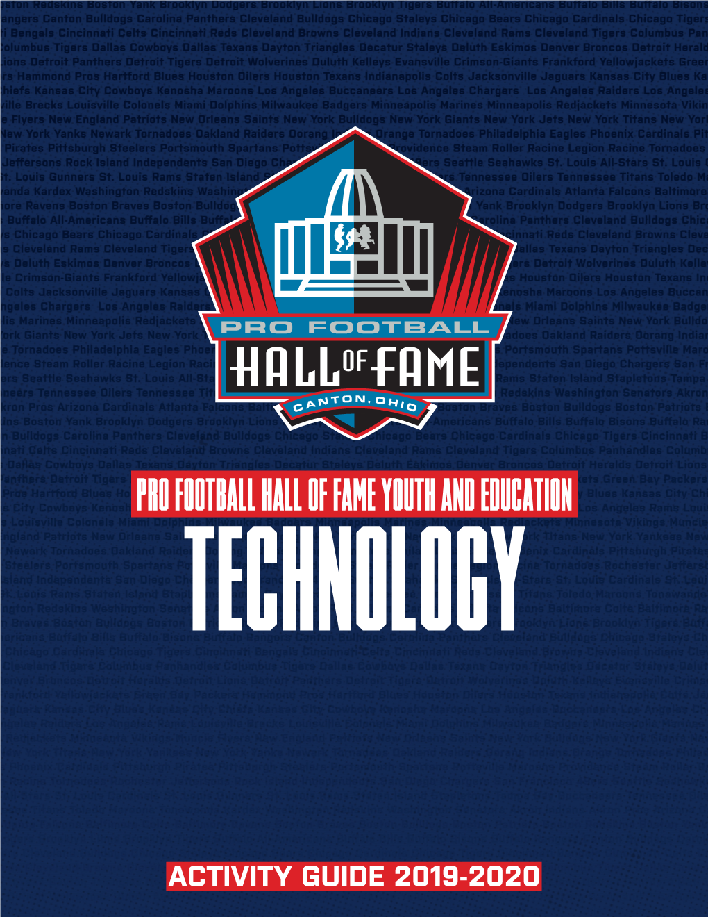 PRO FOOTBALL HALL of FAME YOUTH and Education Technology