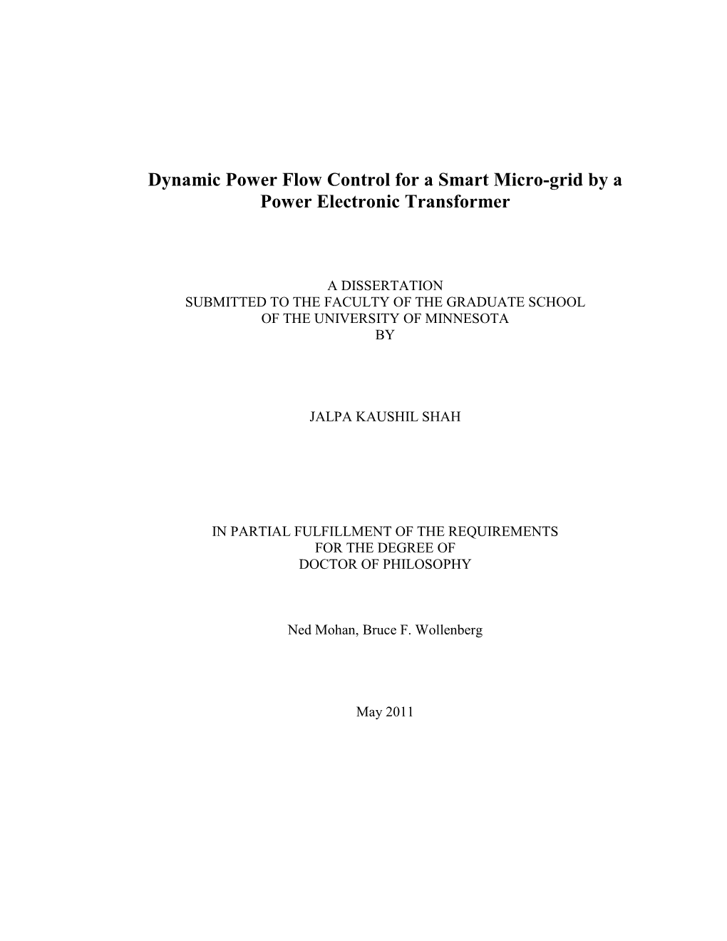 Dynamic Power Flow Control for a Smart Micro-Grid by a Power Electronic Transformer