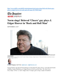 Norm Sings! Beloved 'Cheers' Guy Plays J. Edgar Hoover in 'Rock and Roll Man'