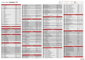 Liste Des Chaînes TV Chaînes En Option Haute Définition Inclus Dans Et Service Replay