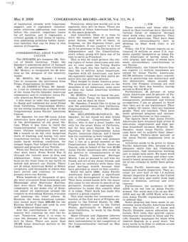 CONGRESSIONAL RECORD—HOUSE, Vol. 152, Pt. 6 May 9, 2006