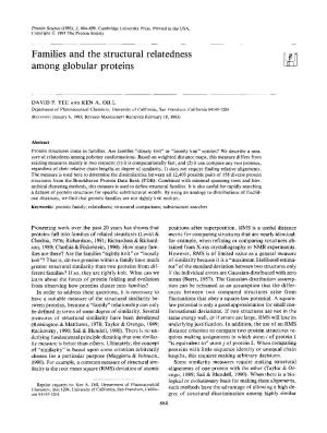 Families and the Structural Relatedness Among Globular Proteins