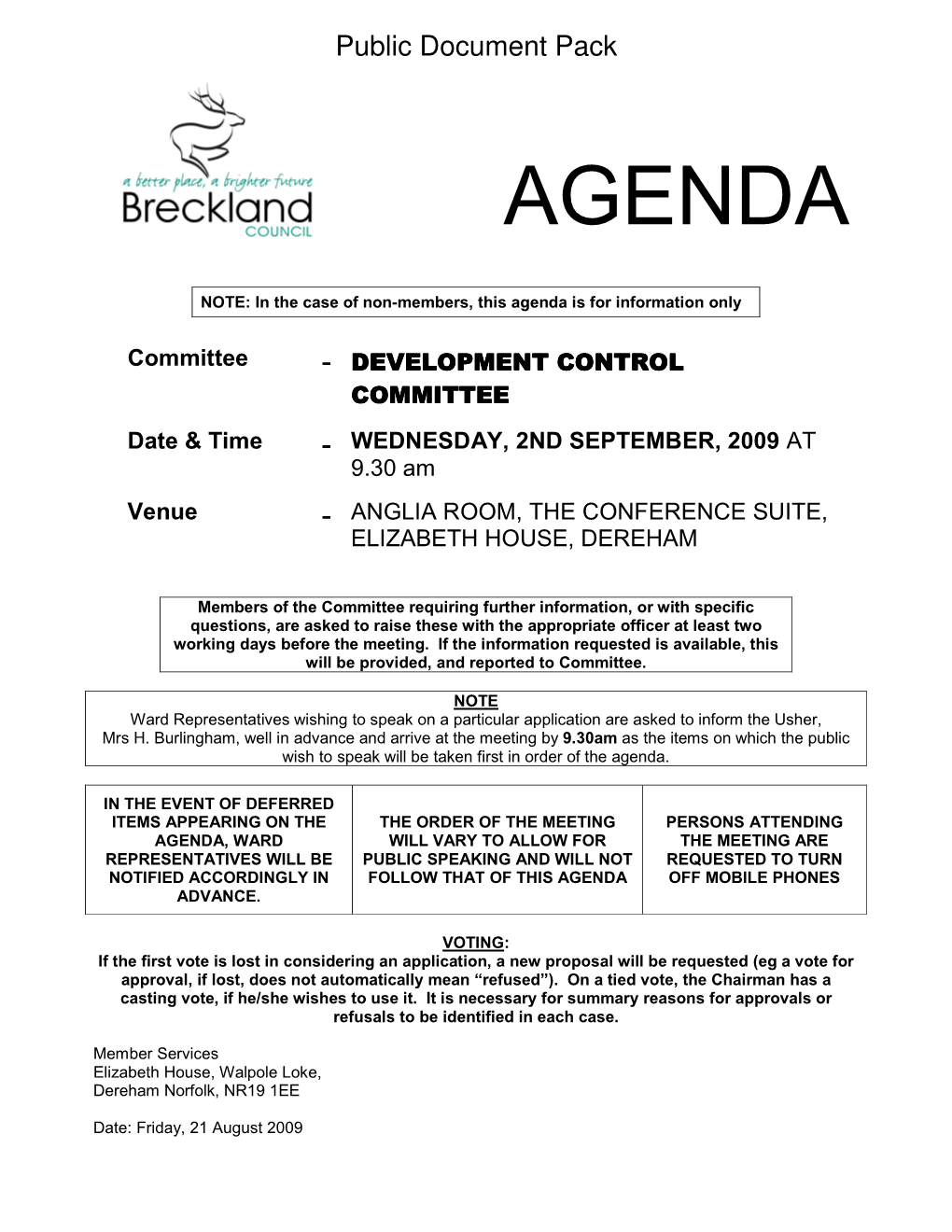 Agenda Reports Pack (Public) 02/09/2009, 09:30
