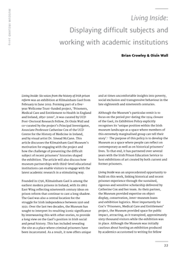 Displaying Difficult Subjects and Working with Academic Institutions