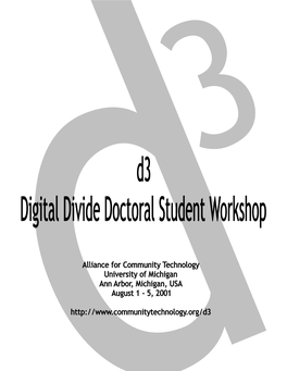D3: Proceedings of the Digital Divide Doctoral Students