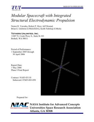 Modular Spacecraft with Integrated Structural Electrodynamic Propulsion