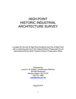 Historic Industrial Properties Survey