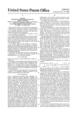 United States Patent Office Patiented Jan