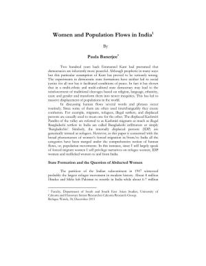 Women and Population Flows in India by Paula Banerjee