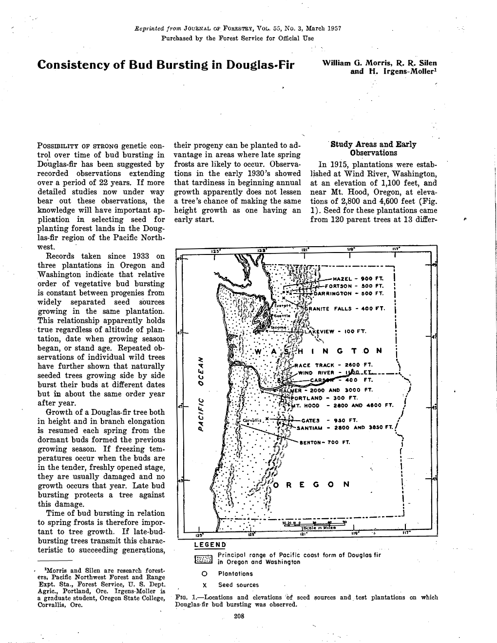 Consistency of Bud Bursting in Douglas-Fir William G