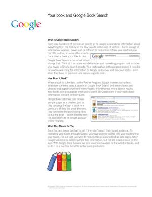Your Book and Google Book Search
