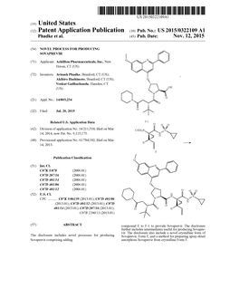 (12) Patent Application Publication (10) Pub. No.: US 2015/0322109 A1 Phadke Et Al