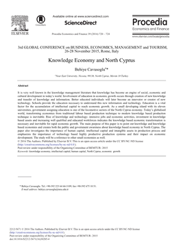 Knowledge Economy and North Cyprus