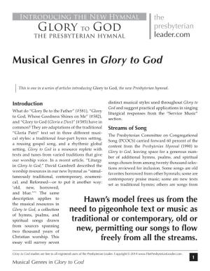 Glory to God Presbyterian the Presbyterian Hymnal Leader.Com