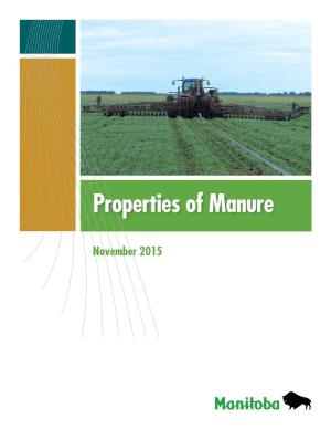 Properties of Manure