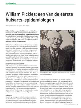 William Pickles: Een Van De Eerste Huisarts-Epidemiologen