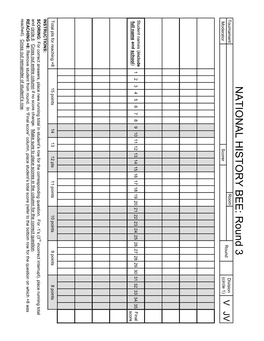 NHBB 2017 National History Bee National Championships Round 3