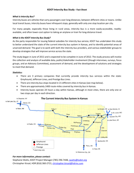 KDOT Intercity Bus Study ‐ Fact Sheet