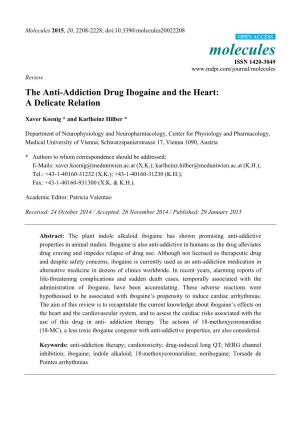 The Anti-Addiction Drug Ibogaine and the Heart: a Delicate Relation