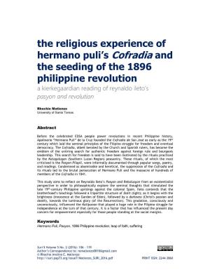 The Religious Experience of Hermano Puli's Cofradia and the Seeding of the 1896 Philippine Revolution