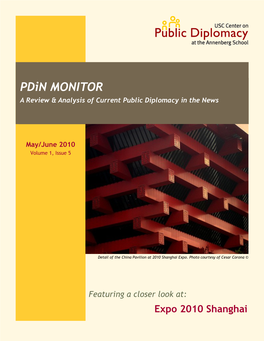 Pdin MONITOR a Review & Analysis of Current Public Diplomacy in the News