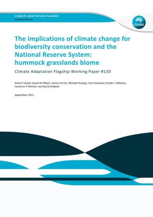 Hummock Grasslands Biome Climate Adaptation Flagship Working Paper #13D