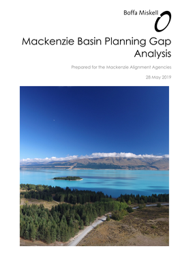 Mackenzie Basin Planning Gap Analysis