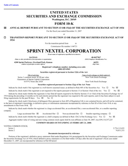 SPRINT NEXTEL CORPORATION (Exact Name of Registrant As Specified in Its Charter)