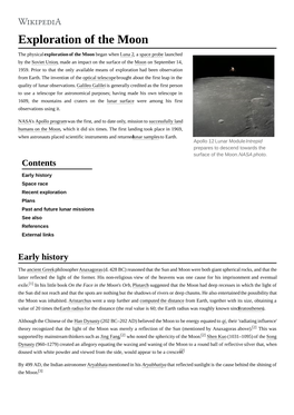 Exploration of the Moon