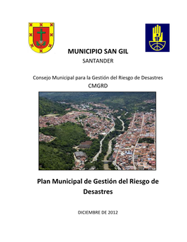 MUNICIPIO SAN GIL Plan Municipal De Gestión Del Riesgo De Desastres