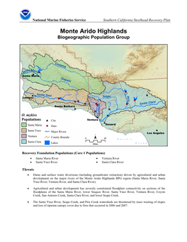 Monte Arido Highlands Biogeographic Population Group