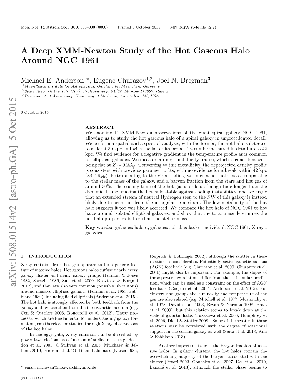 A Deep XMM-Newton Study of the Hot Gaseous Halo Around NGC 1961