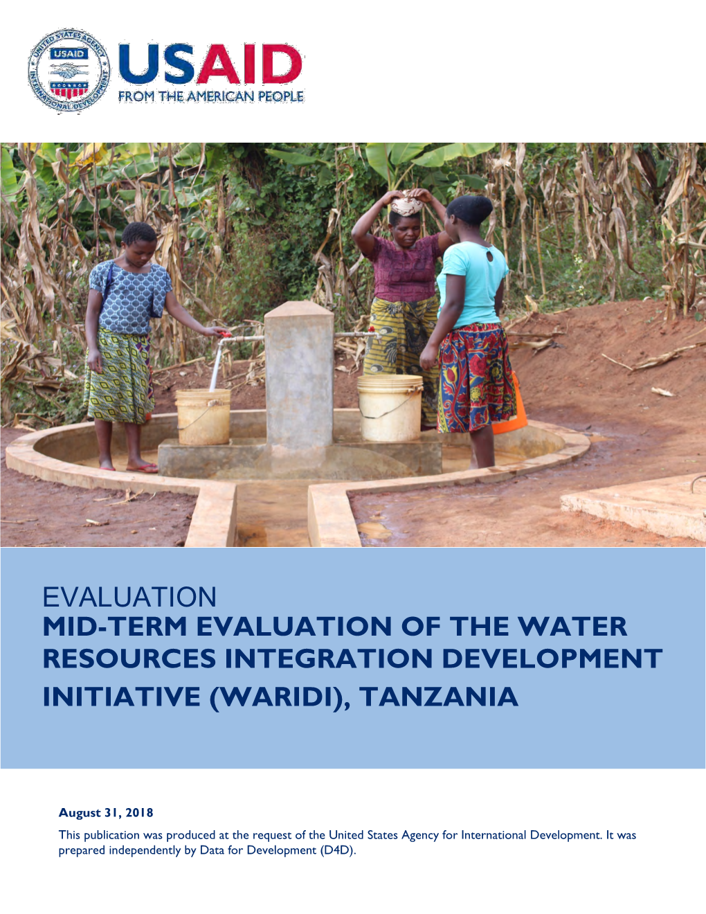 Mid-Term Evaluation of the Water Resources Integration Development Initiative (Waridi), Tanzania